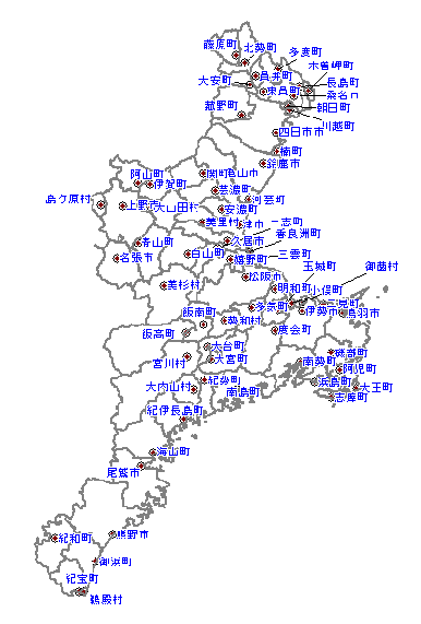 三重県全体地図